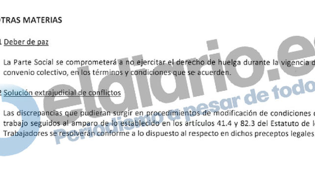 Artículo en el que Metro de Madrid propone limitar el derecho de huelga en la propuesta de convenio colectivo del 2016